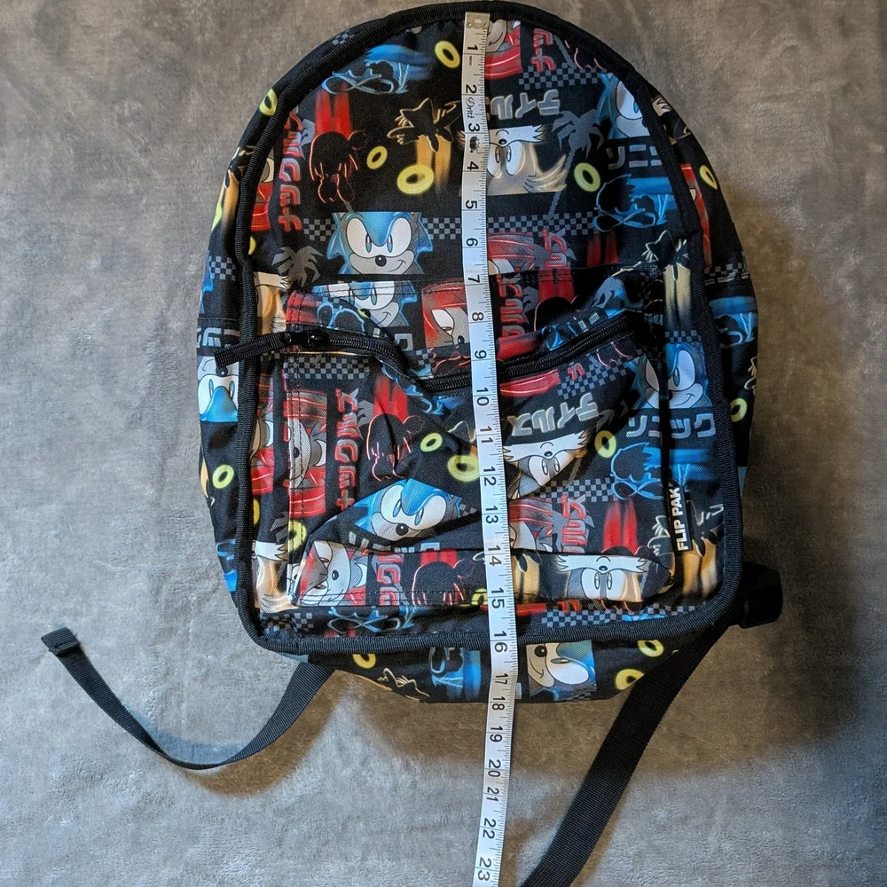 Sonic The Hedgehog Fuzzy Reversible Backpack